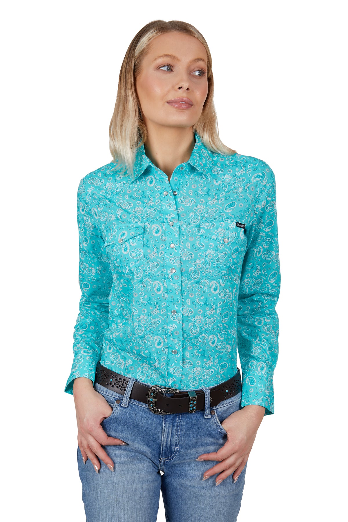 Wrangler Womens Gabby Shirt - Aqua