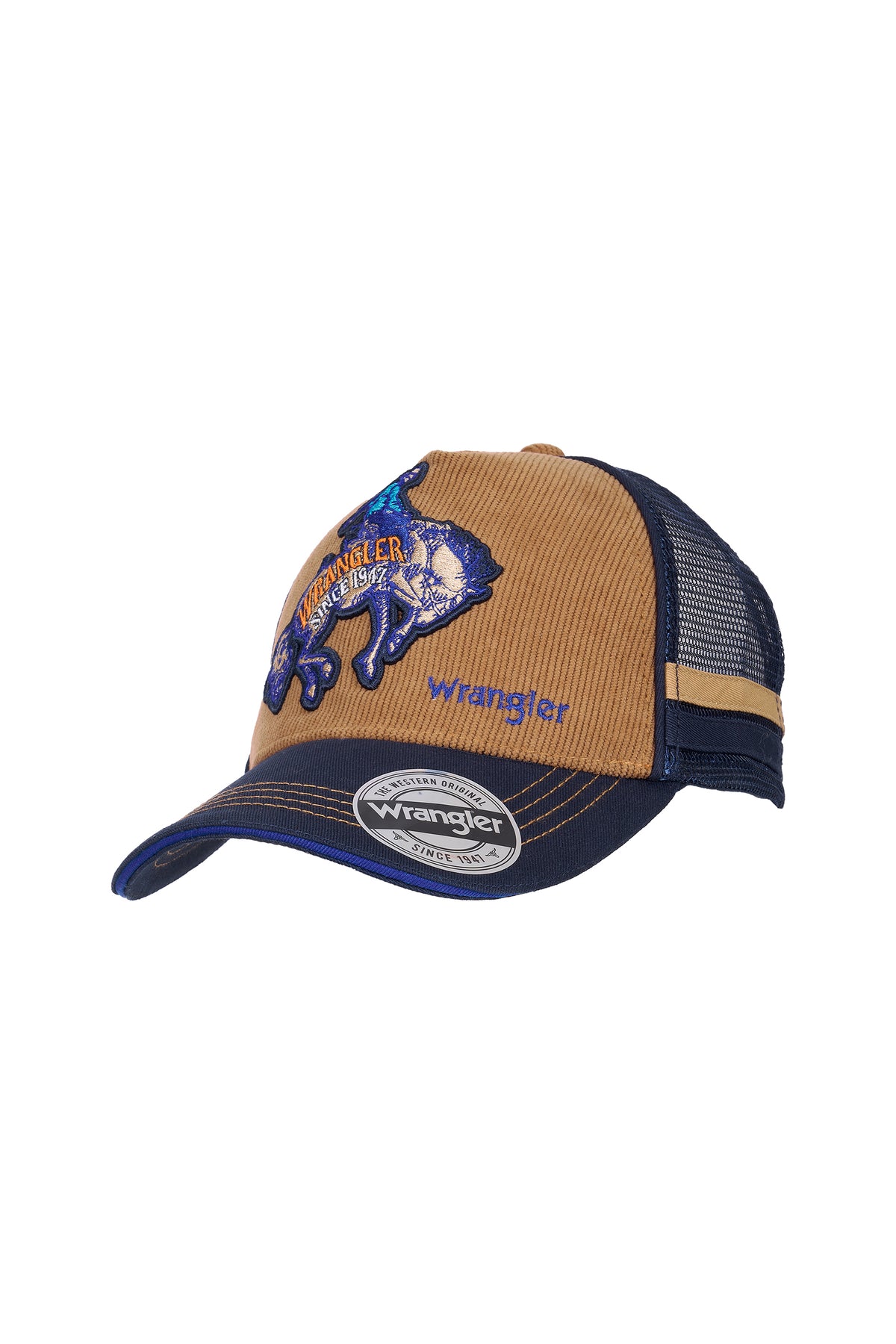 Wrangler Kids Conner Trucker Cap - Tan/Navy