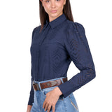 Wrangler Womens Lilly Shirt - Navy