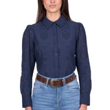 Wrangler Womens Lilly Shirt - Navy