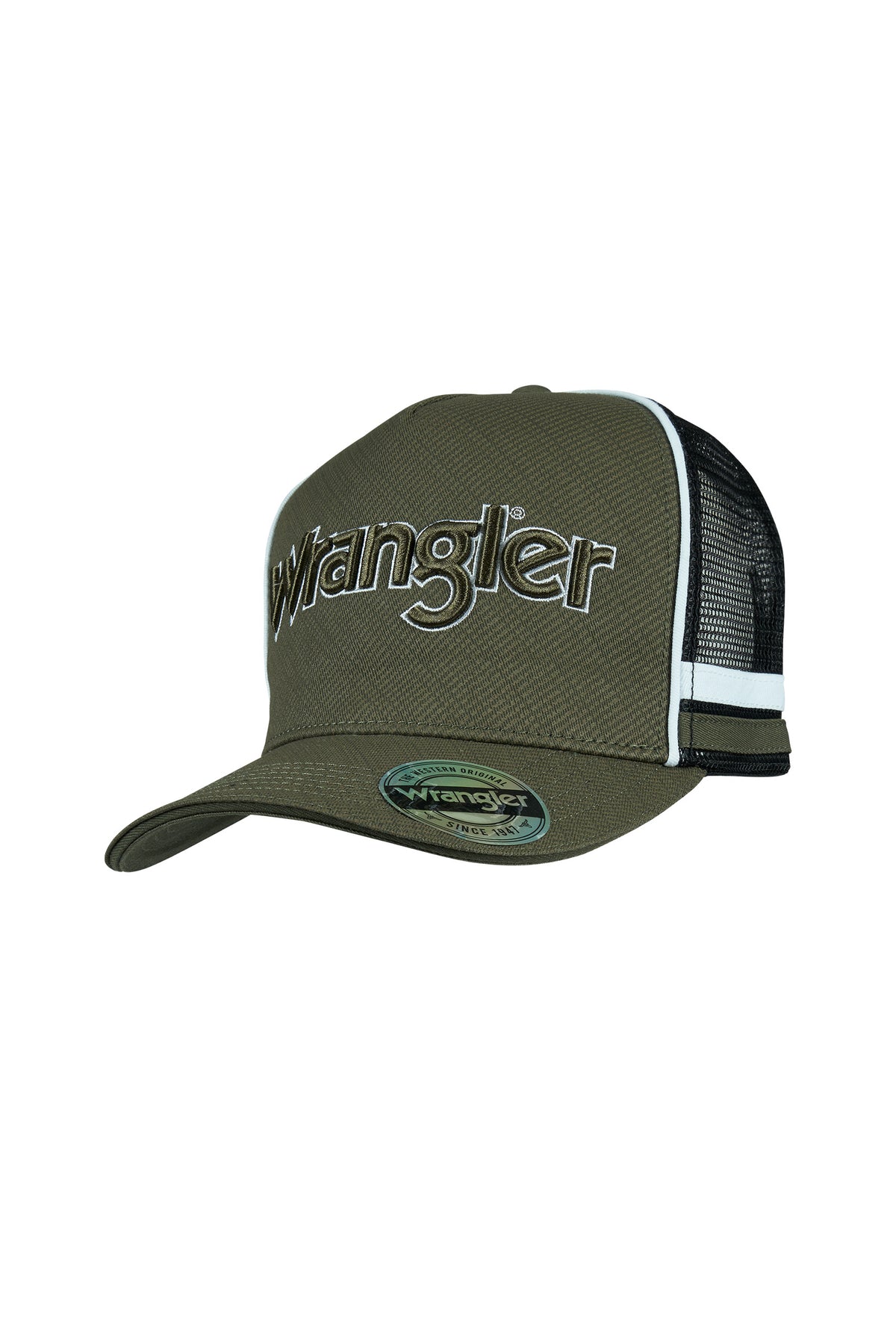 Wranlger Logo High Profle Trucker Cap - Cypress