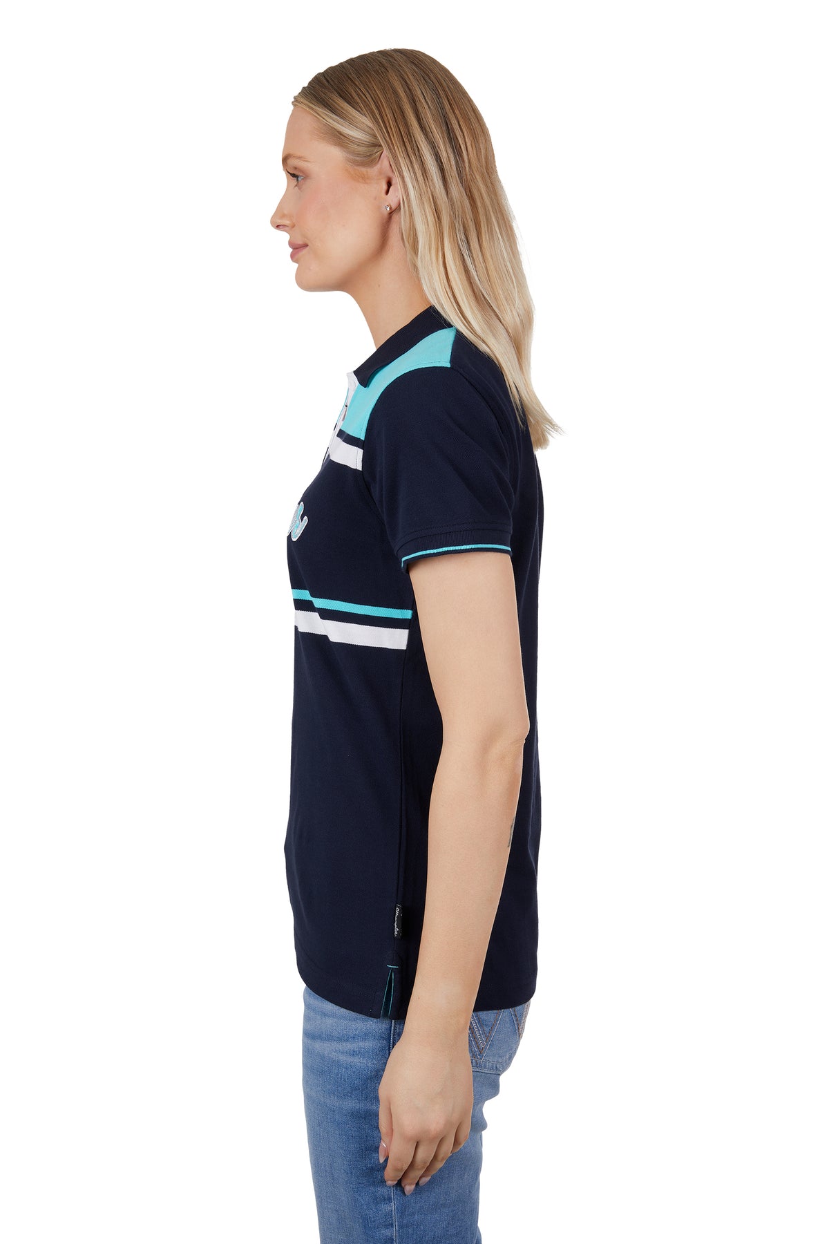 Wrangler Womens Lucy Polo - Aqua