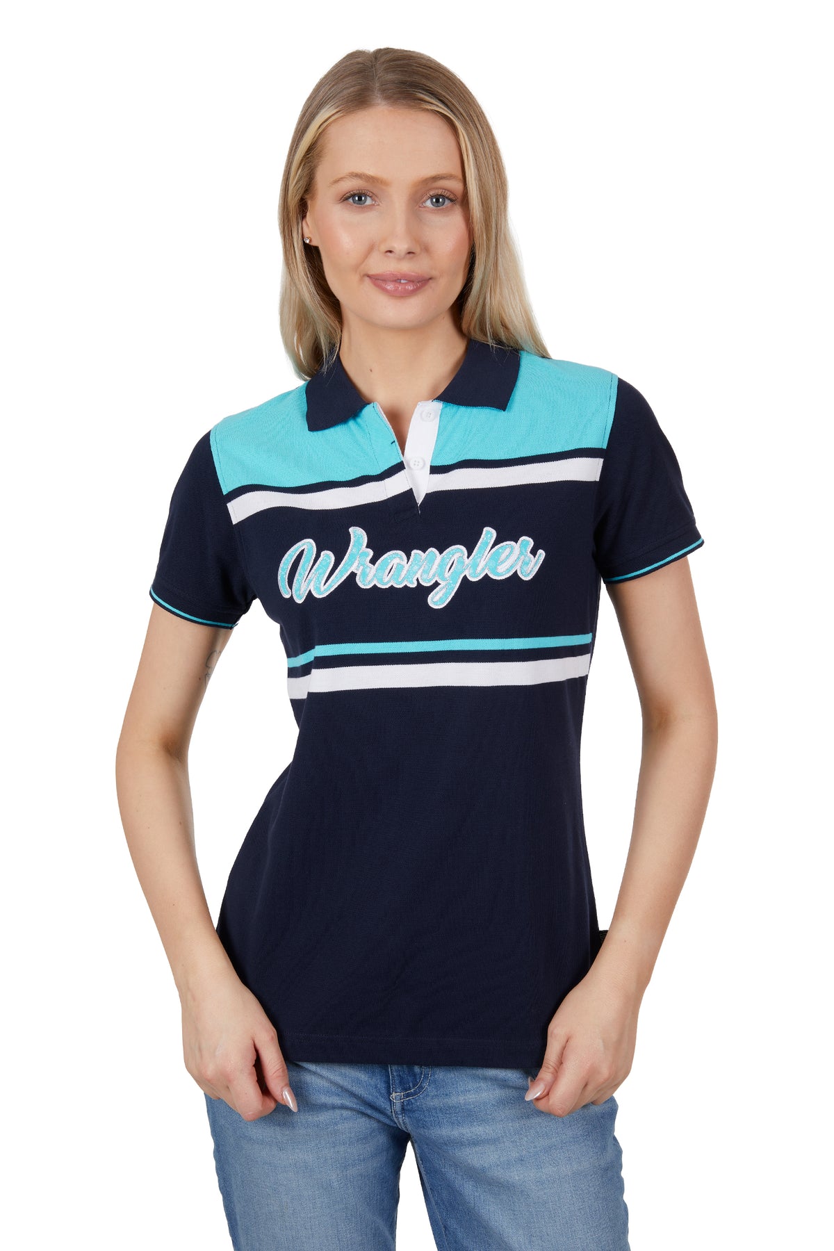 Wrangler Womens Lucy Polo - Aqua