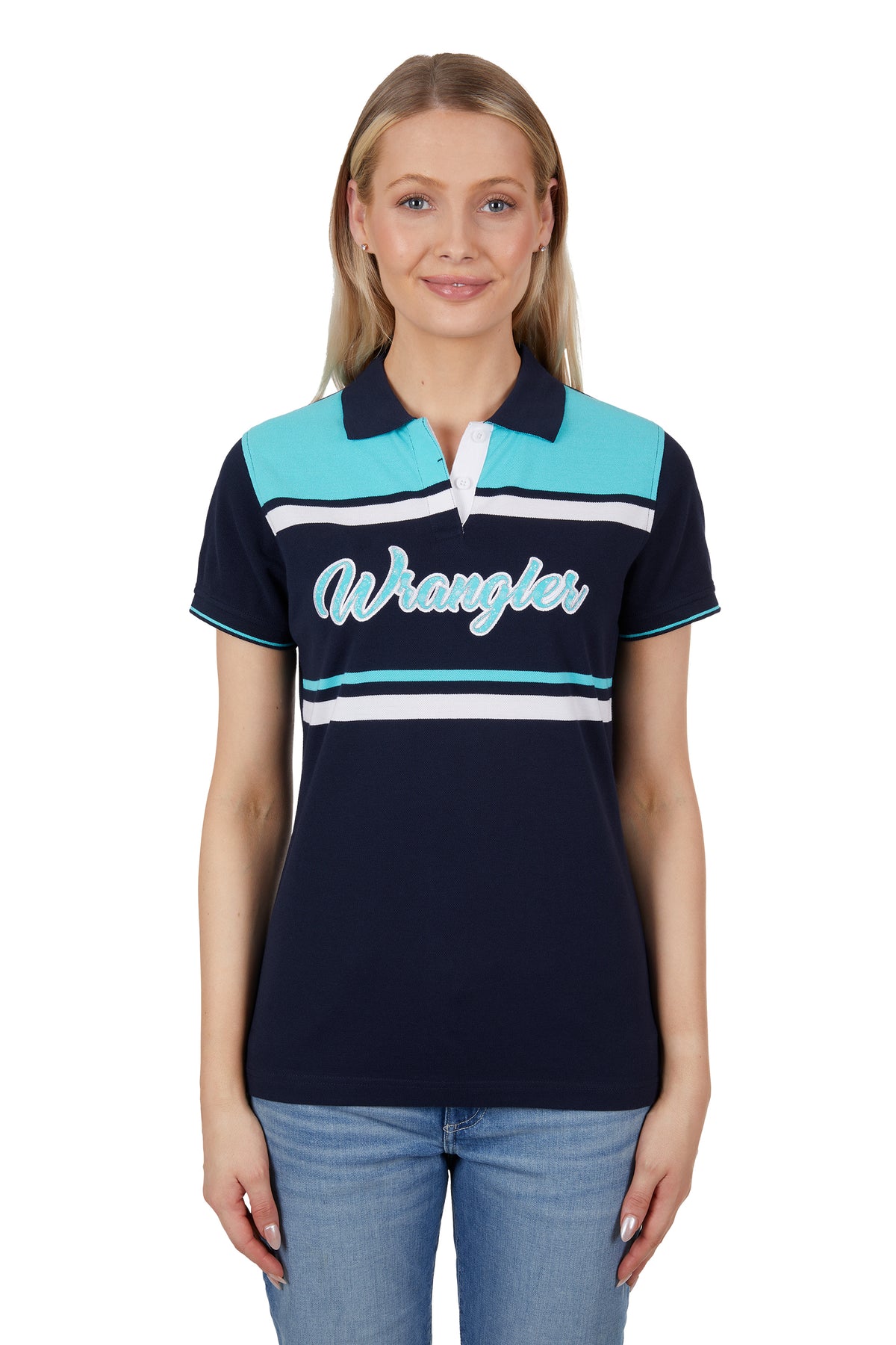 Wrangler Womens Lucy Polo - Aqua