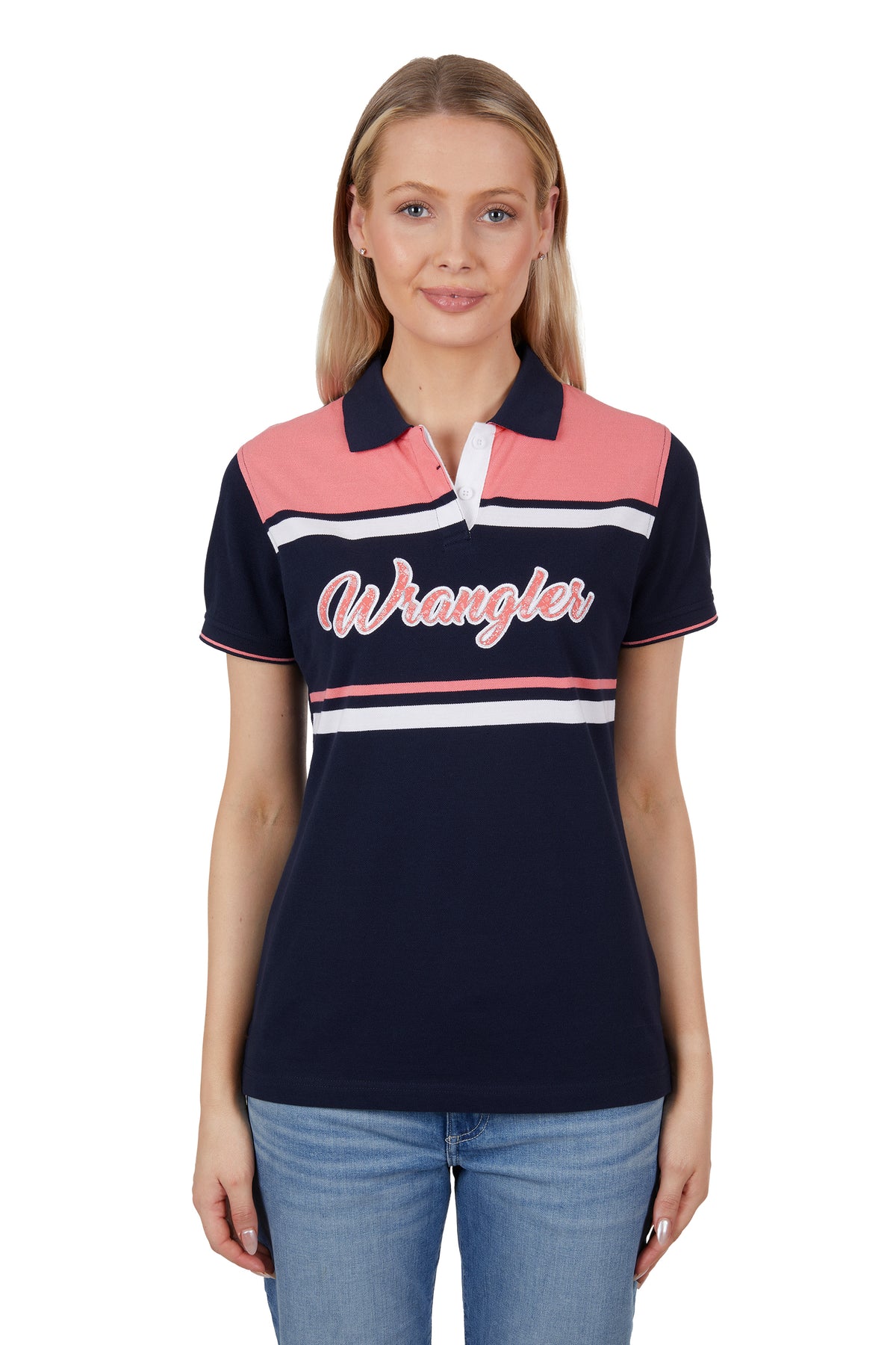 Wrangler Womens Lucy Polo - Coral