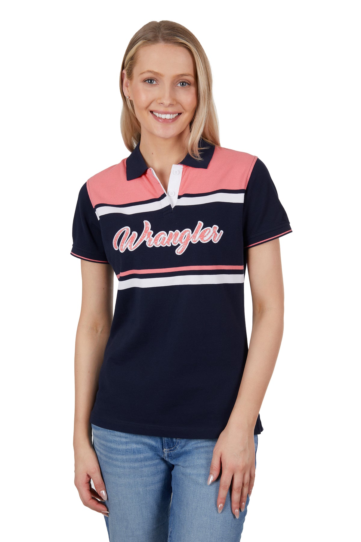 Wrangler Womens Lucy Polo - Coral