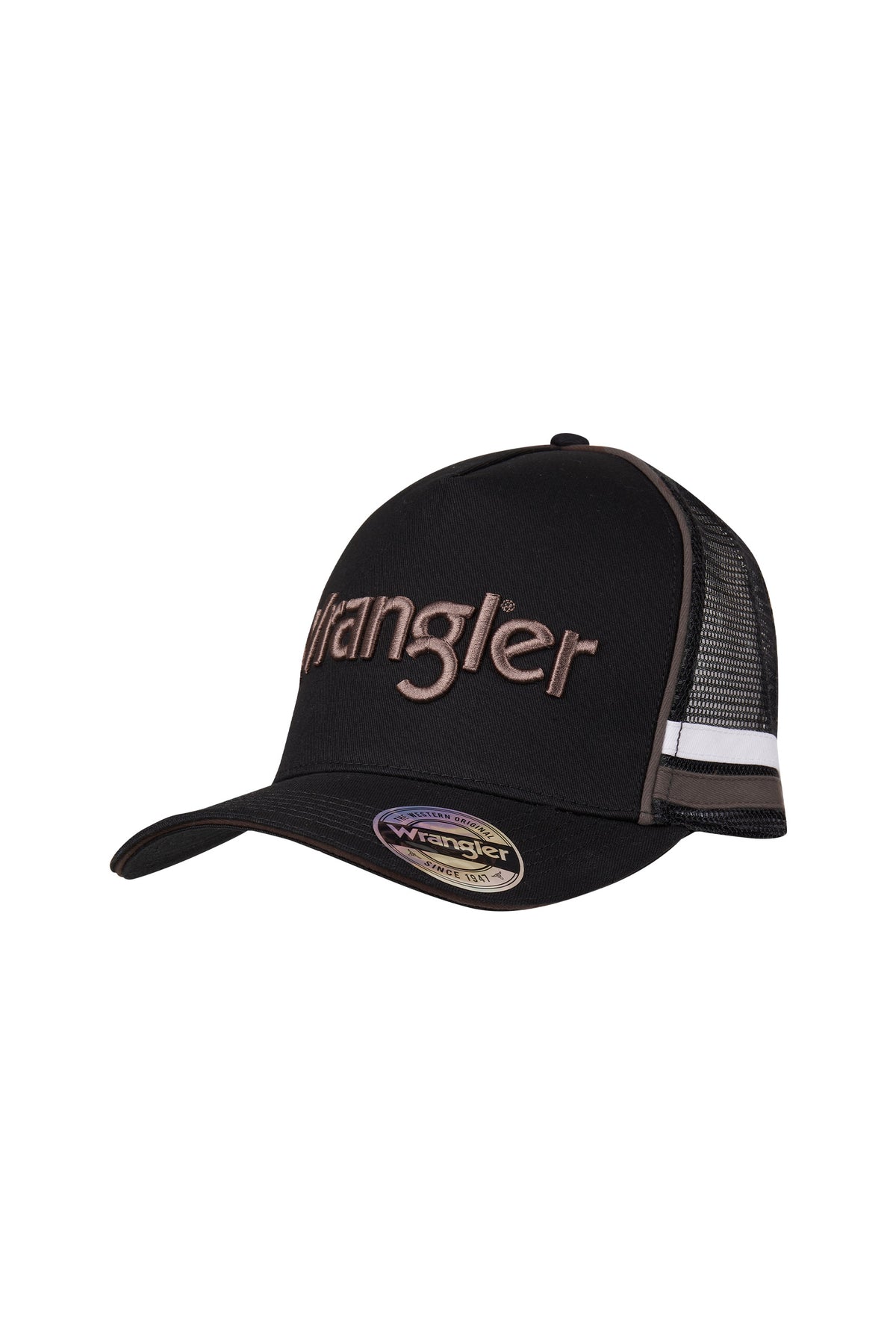 Wrangler Luke High Profile Trucker Cap - Black