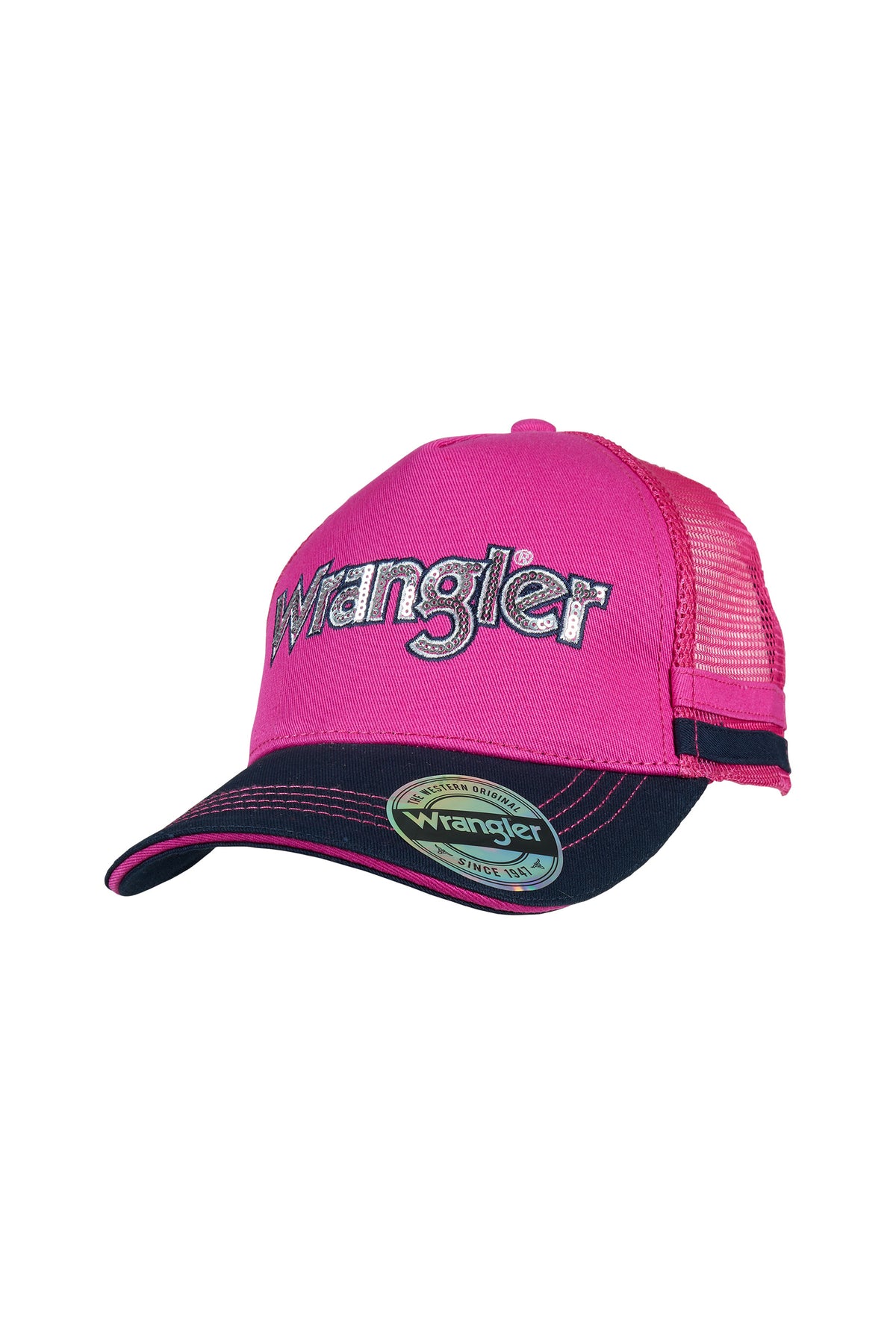 Wrangler Marina Trucker Cap - Navy/Pink