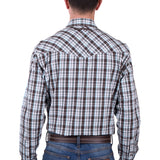Wrangler Mens Beau Shirt - Dark Tan/Blue