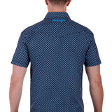 Wrangler Mens Brendon Short Sleeve Shirt - Blue/Black