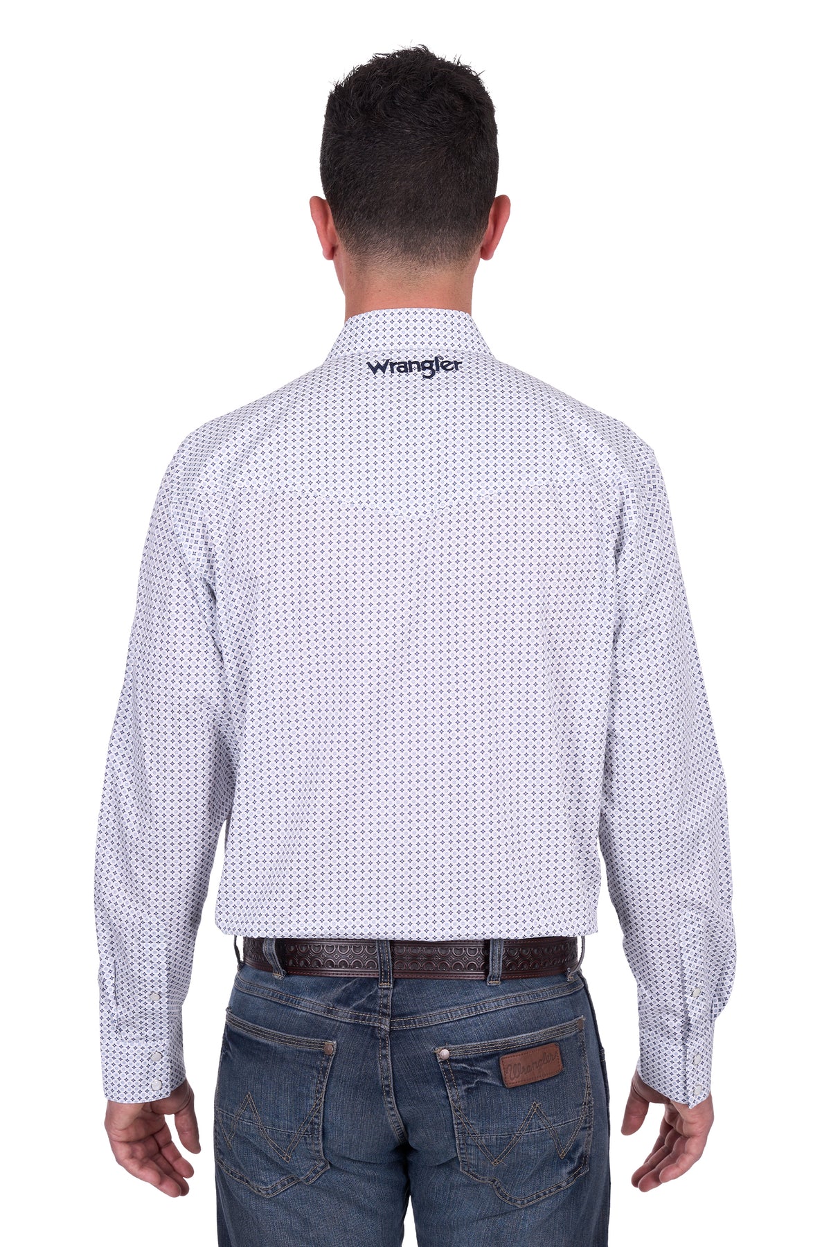 Wrangler Mens Brent Shirt - White/Navy