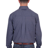 Wrangler Mens Carl Shirt - Navy/Tan