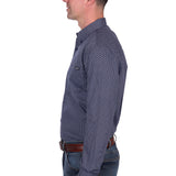 Wrangler Mens Carl Shirt - Navy/Tan