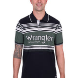 Wrangler Mens Chris Polo - Black/Cypress