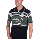 Wrangler Mens Chris Polo - Black/Cypress