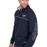 Wrangler Mens Dale 1/4 Zip Pullover - Navy
