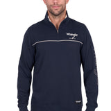 Wrangler Mens Dale 1/4 Zip Pullover - Navy