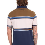 Wrangler Mens Daniel Polo - Navy/Tan