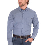 Wrangler Mens Gary Shirt - Navy/White