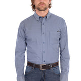 Wrangler Mens Gary Shirt - Navy/White