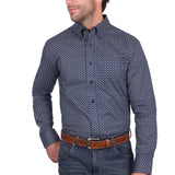 Wrangler Mens Jacob Shirt - Navy/Tan