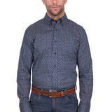 Wrangler Mens Jacob Shirt - Navy/Tan