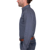 Wrangler Mens Jacob Shirt - Navy/Tan