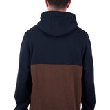 Wrangler Mens Paul Hoodie - Navy/Dark Tan