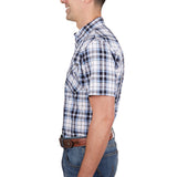Wrangler Mens Toby Short Sleeve Shirt - Navy/Blue