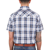 Wrangler Mens Toby Short Sleeve Shirt - Navy/Blue