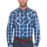 Wrangler Mens Tony Logo Shirt - Navy/Royal