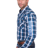 Wrangler Mens Tony Logo Shirt - Navy/Royal