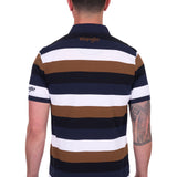 Wrangler Mens Walter Polo - Navy/Tan