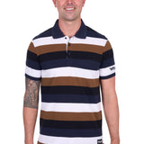 Wrangler Mens Walter Polo - Navy/Tan