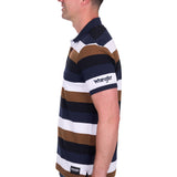 Wrangler Mens Walter Polo - Navy/Tan
