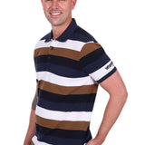 Wrangler Mens Walter Polo - Navy/Tan