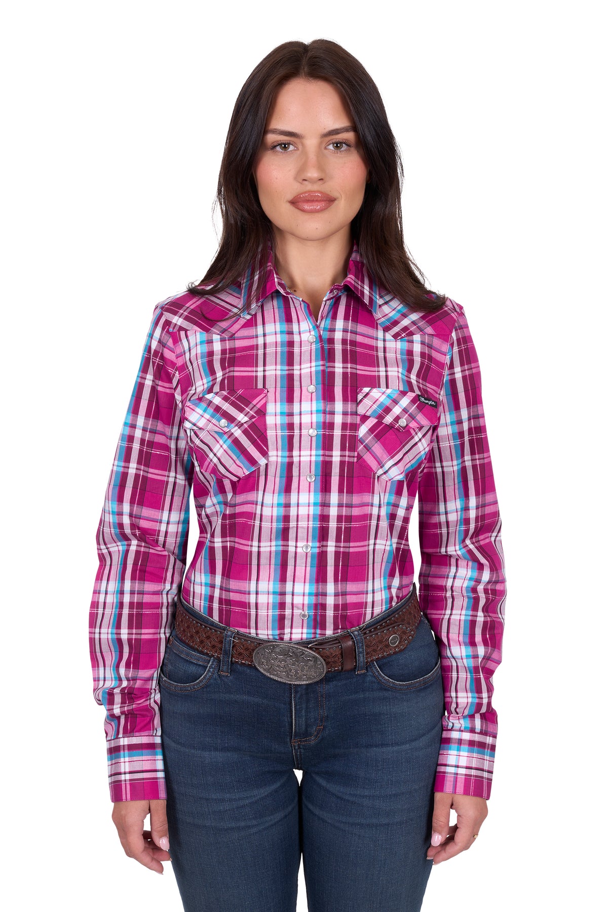 Wrangler Womens Molly Check Shirt - Pink