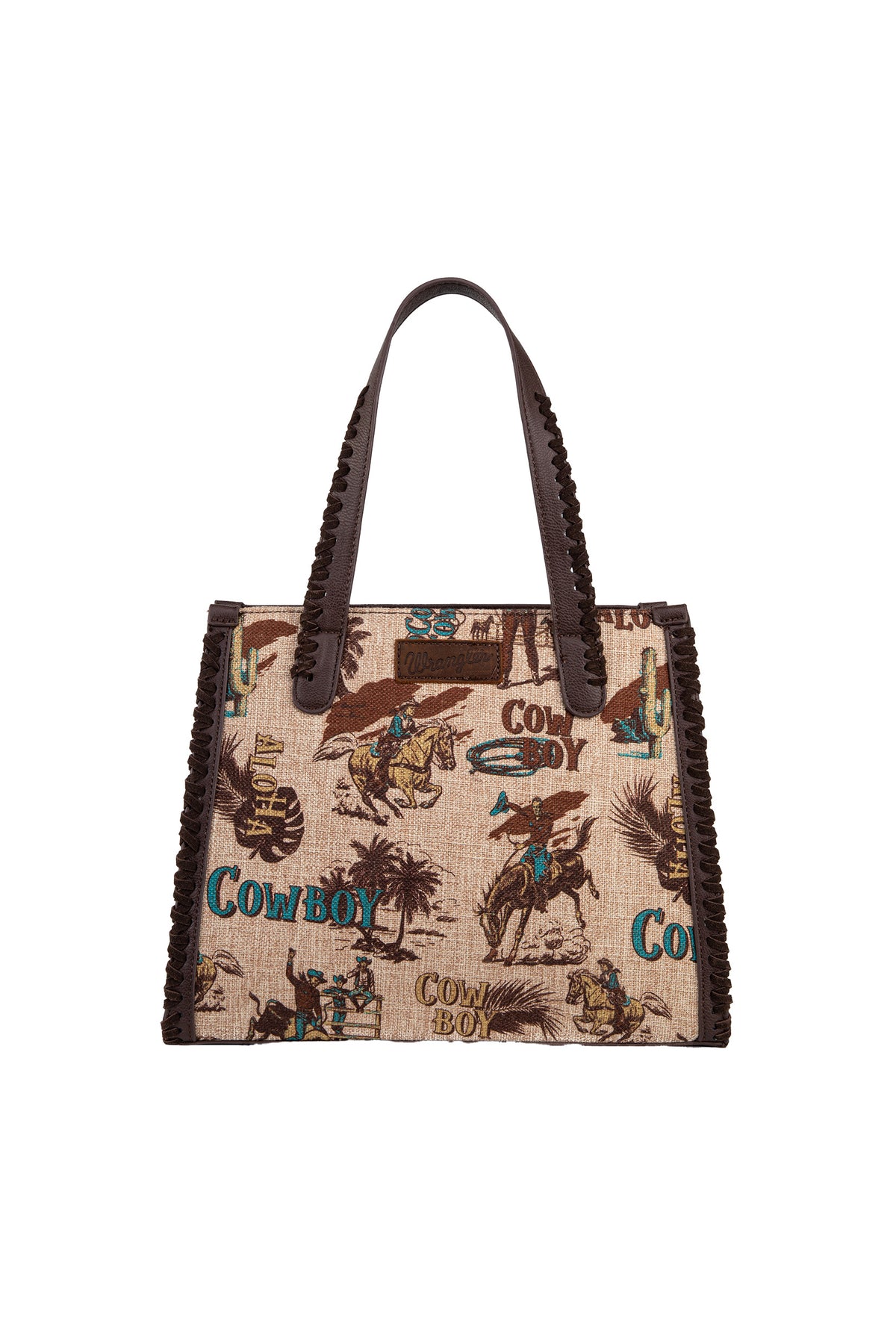 Wrangler Printed Canvas Tote Bag - Natural