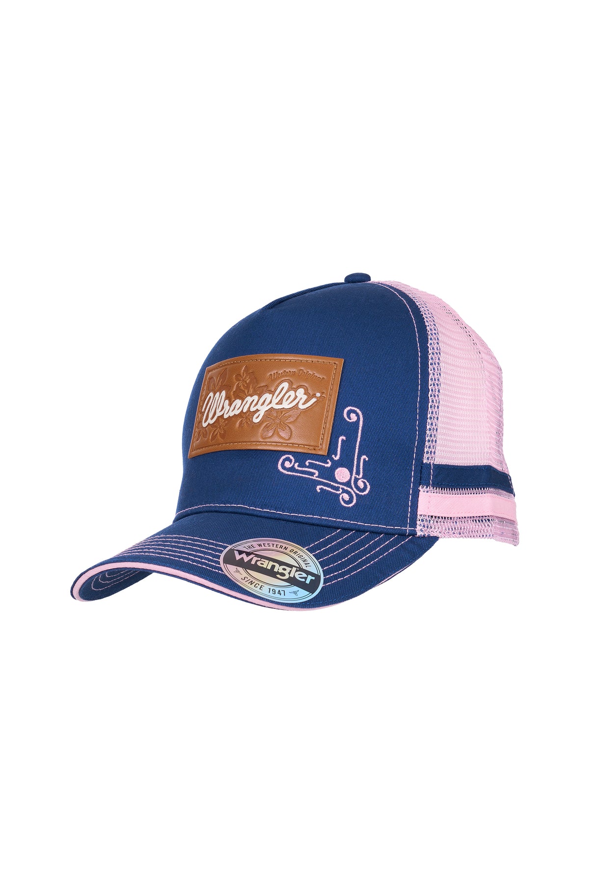 Wrangler Sasha High Profile Trucker Cap - Blue