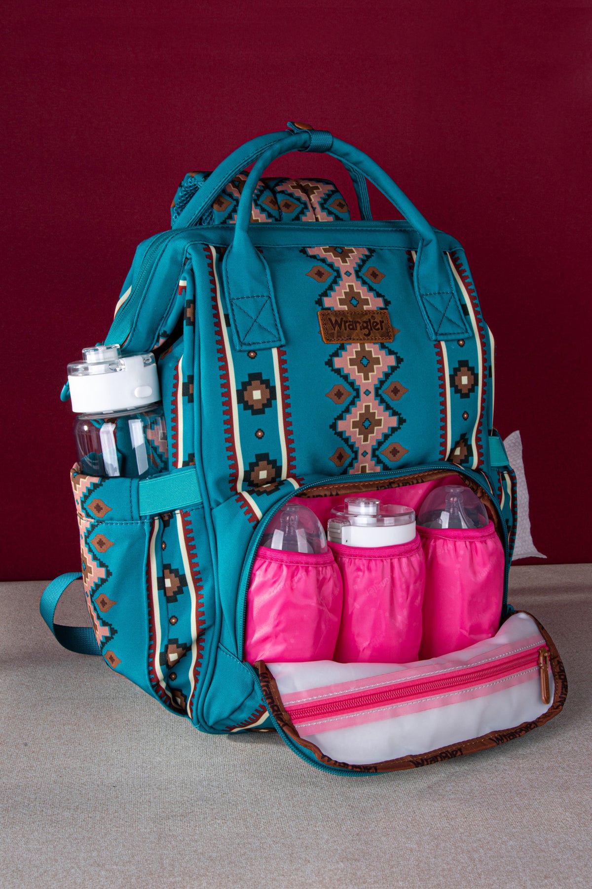 Wrangler Southwestern Backpack Baby Bag - Turquoise