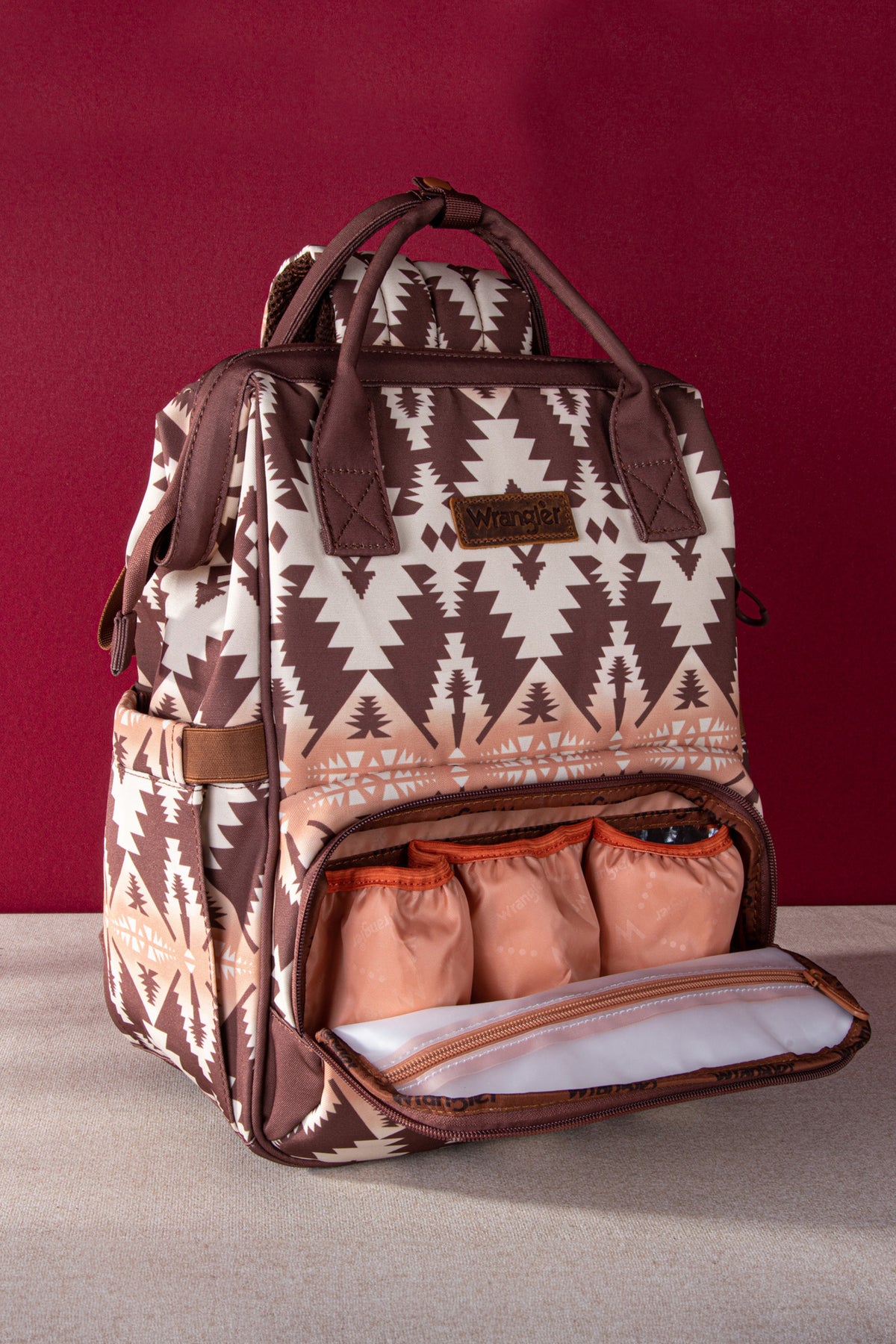 Wrangler Southwestern Backpack Baby Bag - Mocha