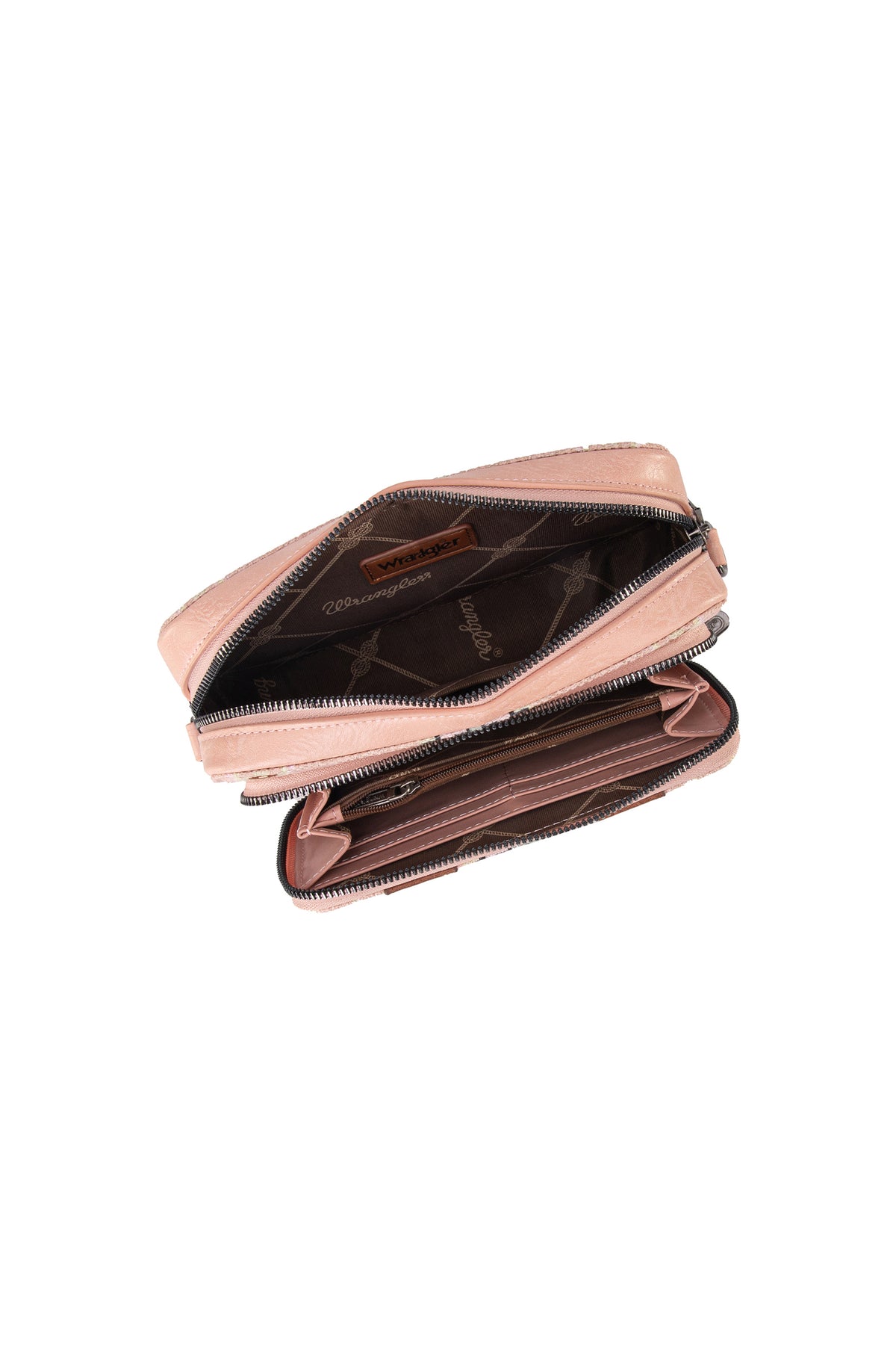 Wrangler Southwestern Crossbody Wallet Bag - Pink