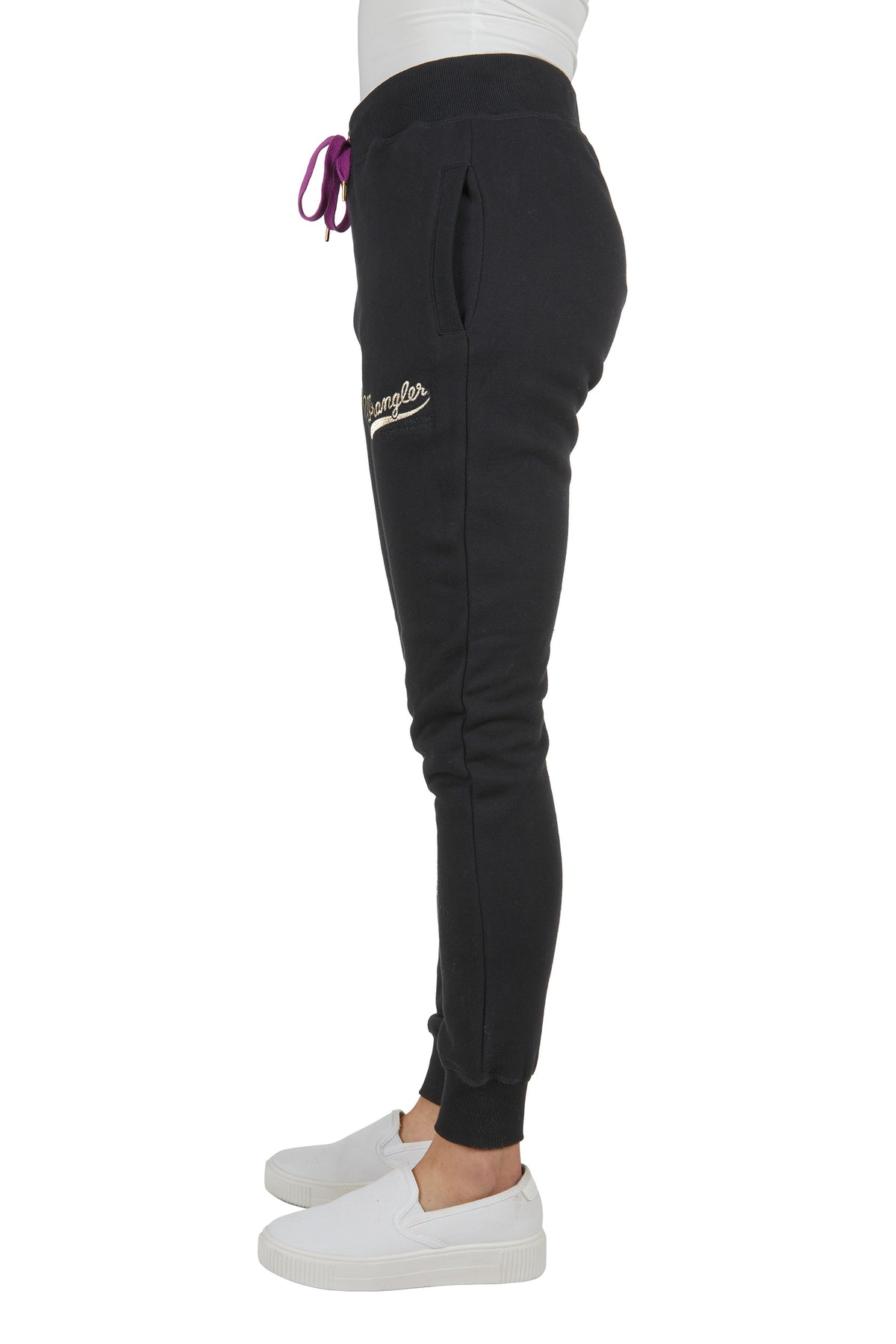 Wrangler Womens Stella Slim Trackpant - Black