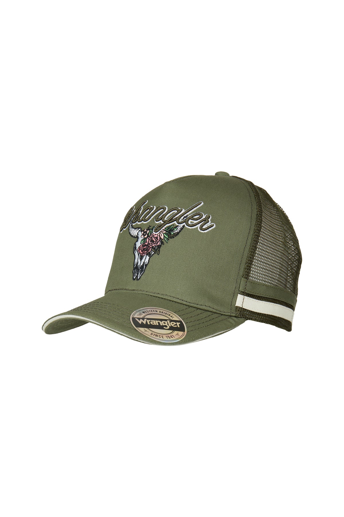 Wrangler Utah High Profile Trucker Cap - Olive