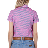 Wrangler Womens Carly Short Sleeve Shirt - Pink
