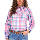 Wrangler Womens Kiara Shirt - Blue/Pink