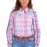 Wrangler Womens Kiara Shirt - Blue/Pink