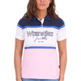 Wrangler Womens Maeve Polo - Pink/Navy