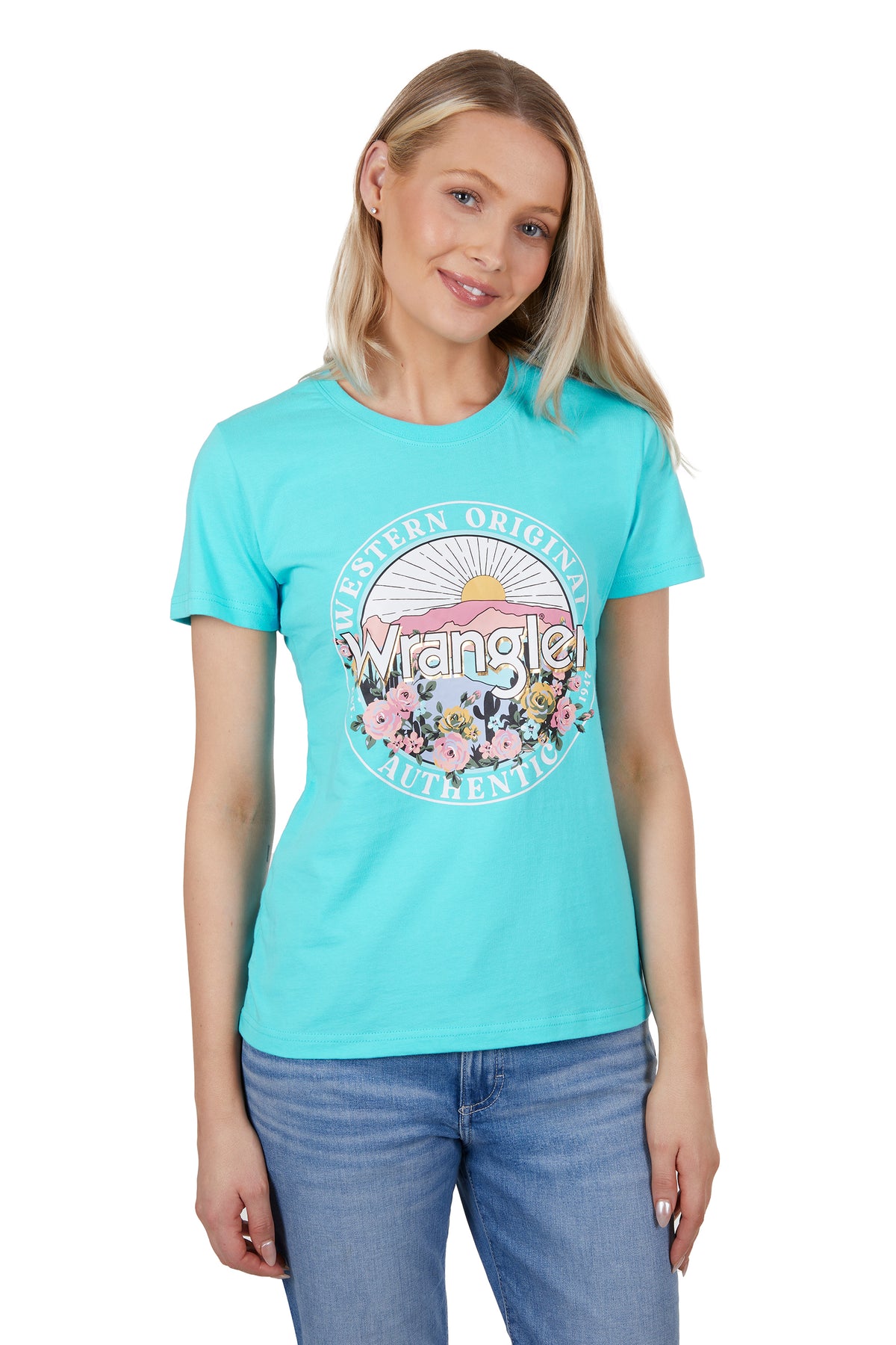 Wrangler Womens Sara Tee - Aqua