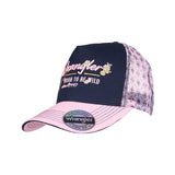 Wrangler Bella High Profile Ponytail Cap - Navy/Pastel Pink